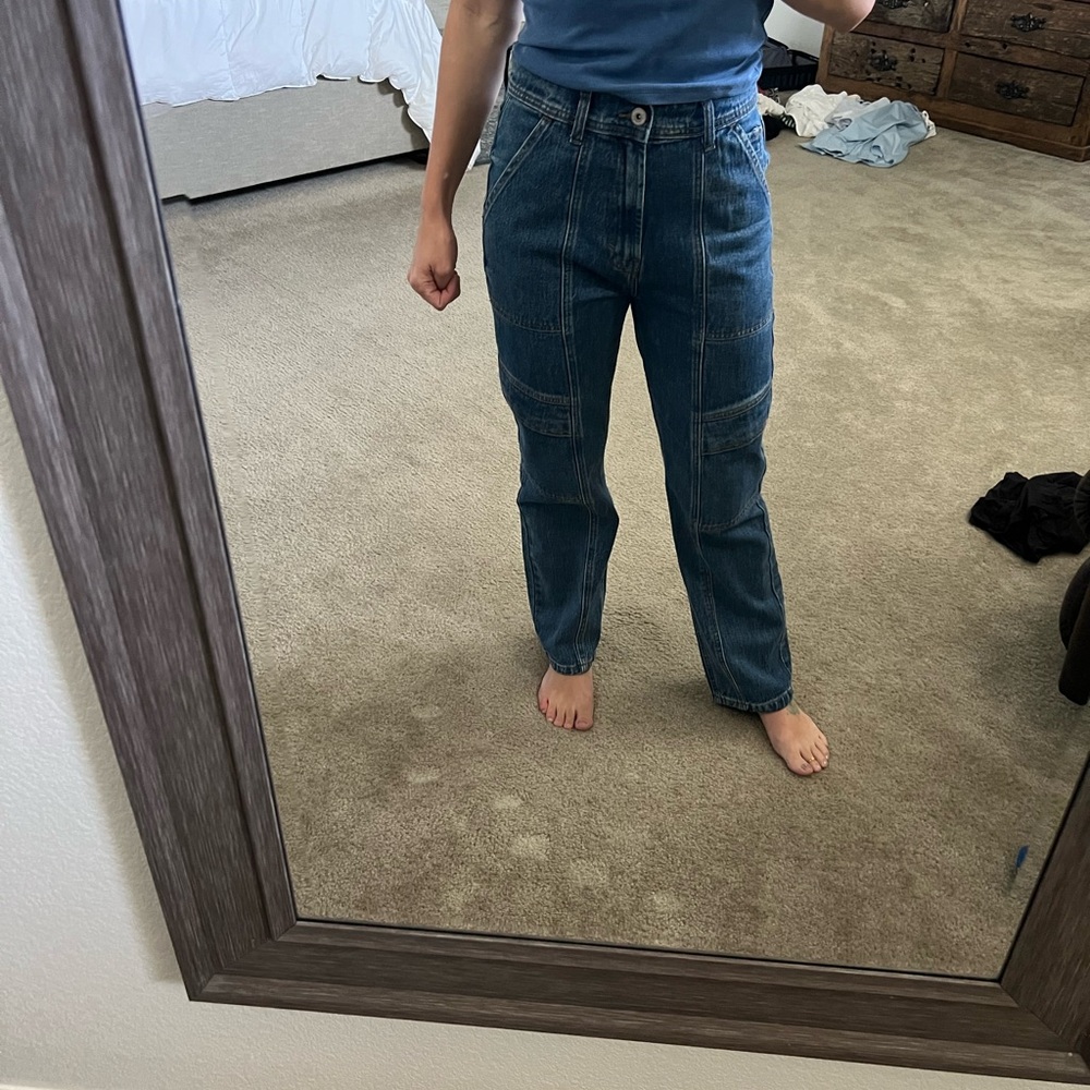 Kensie Retro Luxe High Rise Straight Jeans